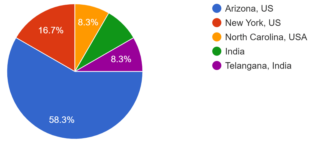 Location pie chart