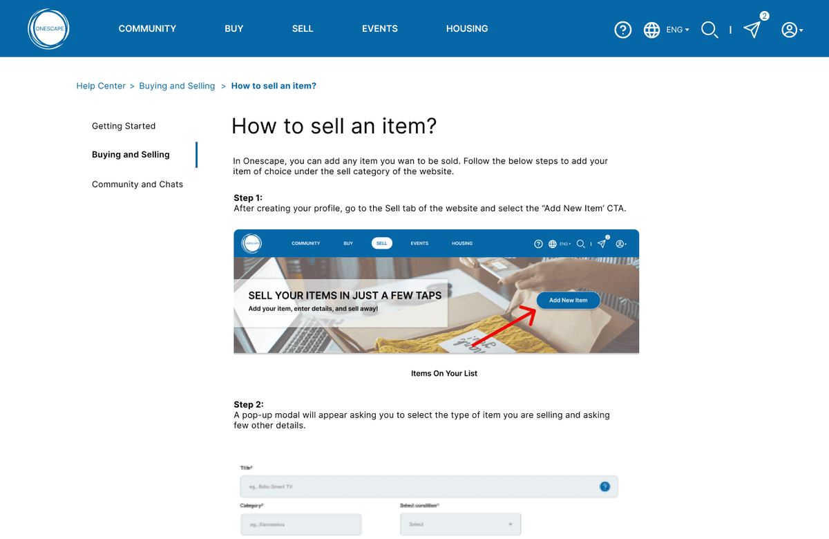 /casestudy/onescape/screens/Help Center - Sell Article.png