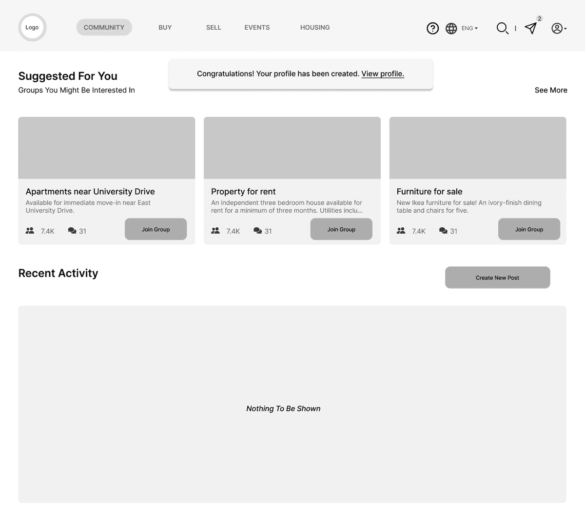 /casestudy/onescape/wireframes/Community Page-After Login.png