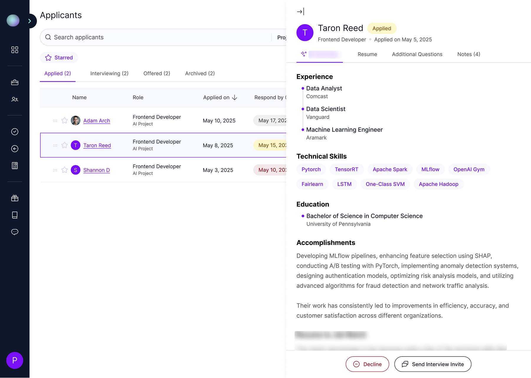 Table with side panel image