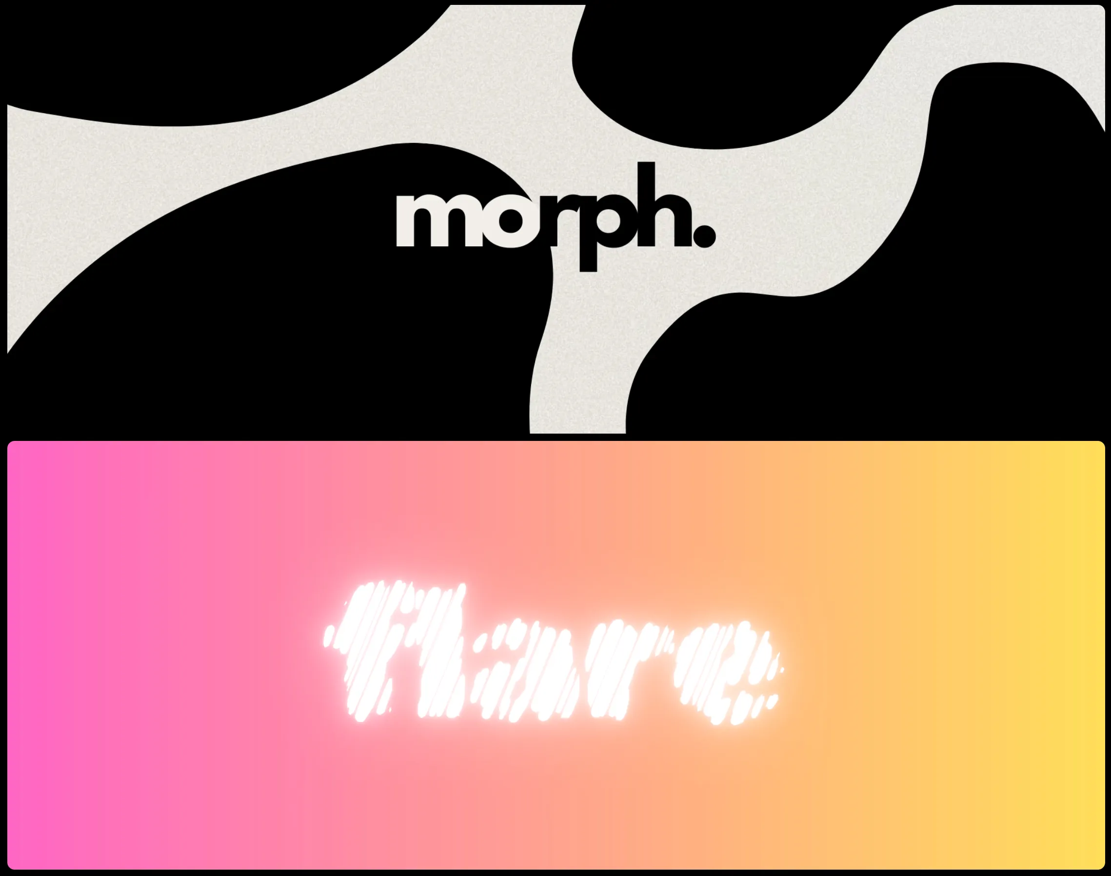 Visual experiments with Framer for a live website